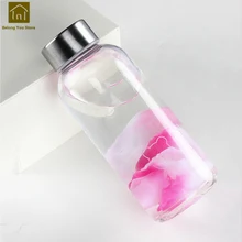 Питьевая прочная двухслойная стеклянная чашка Милая цветная прозрачная стеклянная крышка для чашек стеклянная посуда бутылки стеклянные изделия LKE096