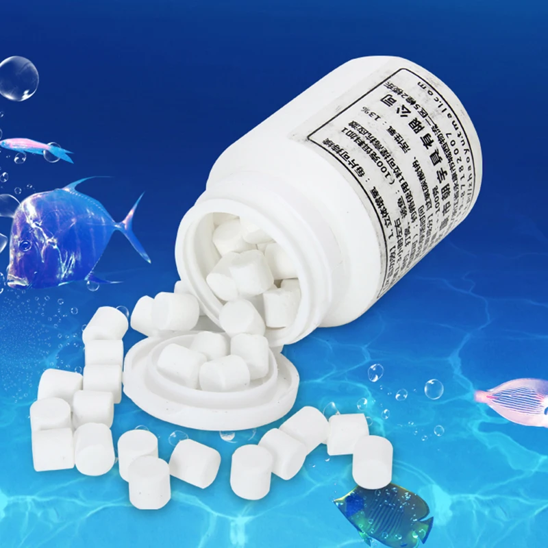 

Authentic Aerobic Particles Oxygen Tablets Fishing Bait Small Drug Reservoir Oxygen Tablets Black Pit Volume for Fish Active