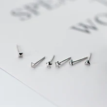 Новинка, повседневные серьги-гвоздики из стерлингового серебра 925 пробы с крошечными квадратными треугольниками и звездами для женщин, минималистичные простые серьги-гвоздики, изысканные ювелирные изделия