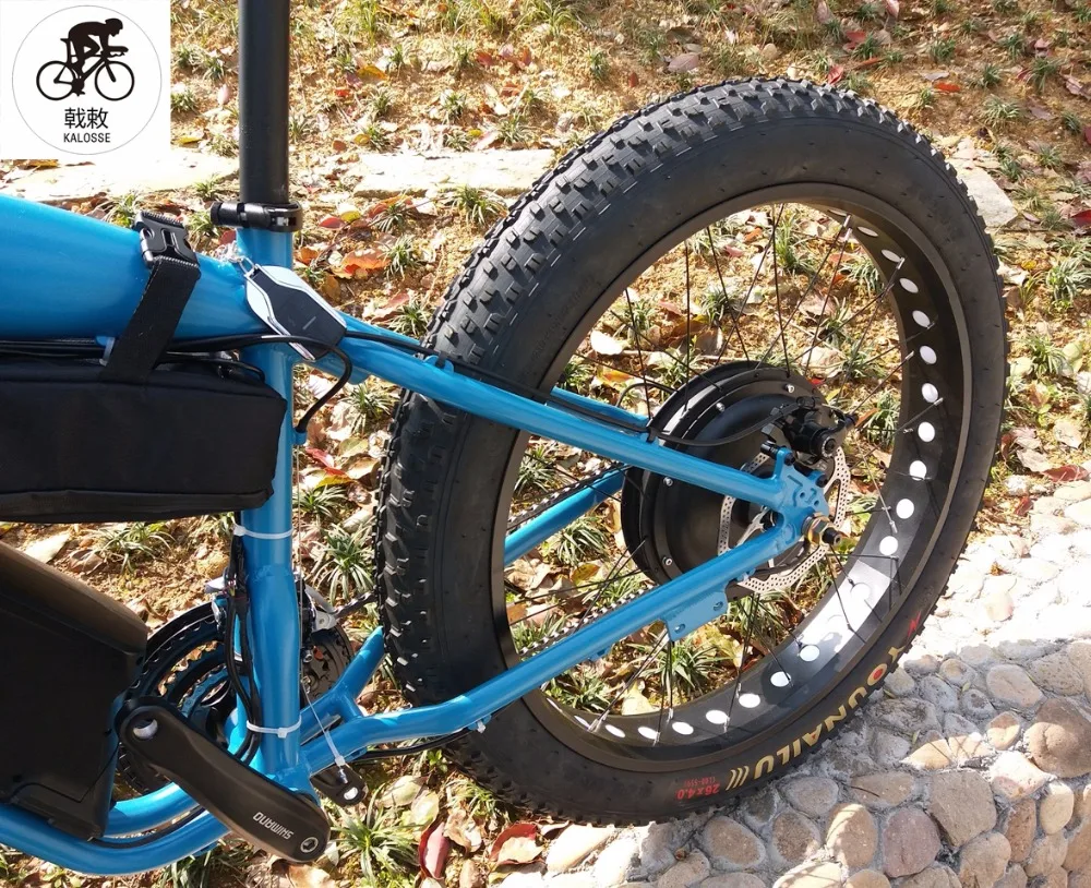 Top Kalosse  Aluminum  electrical snow bike  Hydraulic brakes 48V 1000W  motor  electric  fat  bike  26*4.0 27 speed M370 7 Top Kalosse  Aluminum  electrical snow bike  Hydraulic brakes 48V 1000W  motor  electric  fat  bike  26*4.0 27 speed M370 7