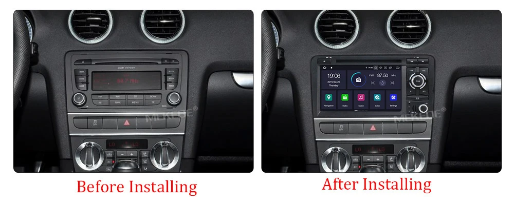 Discount MEKEDE IPS screen DSP Android 9.0 car multimedia dvd GPS player For Audi A3 S3 2003-2012 with  car radio WIFI BT 3