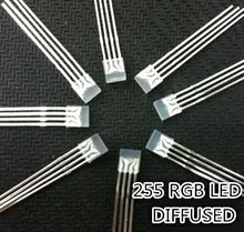 200pcs Rettangolare LED 255 Diodo LED RGB Diffuso Anodo Comune CATODO 2*5*5 millimetri Rosso Verde blu Diodi Emettitori di Luce FAI DA TE Diodo