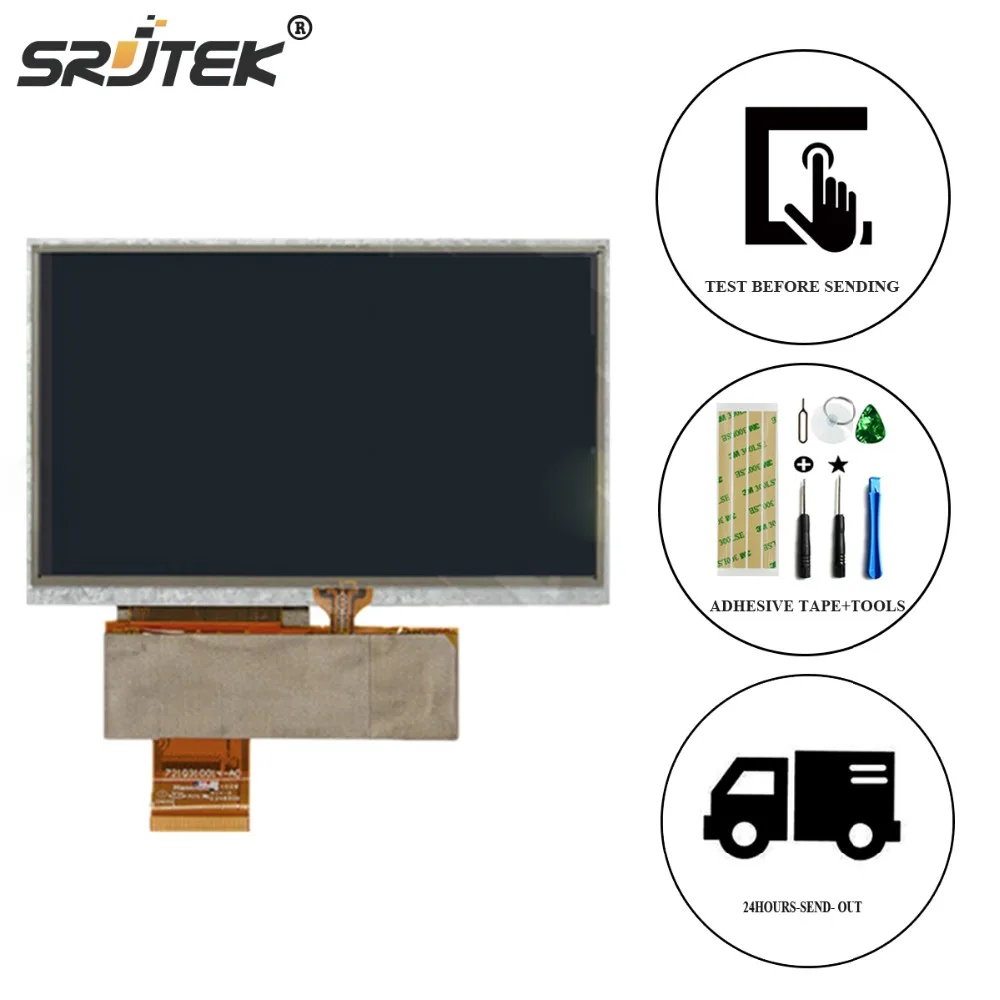 Prezzo Srjtek 5 Pollice 40 pin Per KD50G21 40NT A1 HSD050IDW1 A20 A Per Navi N50 HD Auto Navigatori Display LCD Touch Screen del Pannello del Modulo