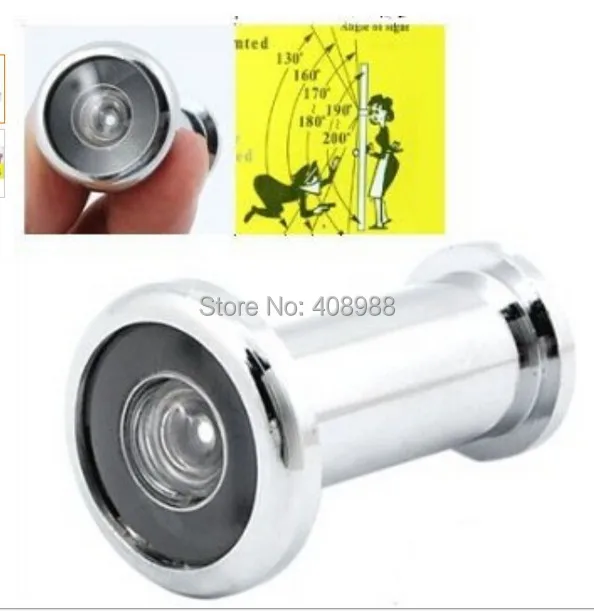 Door Lock 180 Degree Angle Peep Hole Sight Metal Door Viewer Silver Tonein Locks from Home