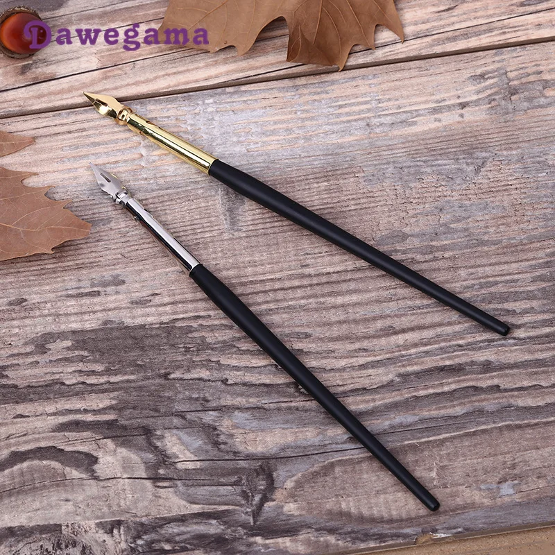 

Fountain Pen Dip Calligraphy Nib Gift Quill Pen Writing Ink Set Gift Box Wedding Decoration New Gold Silver Dawegama 1PC