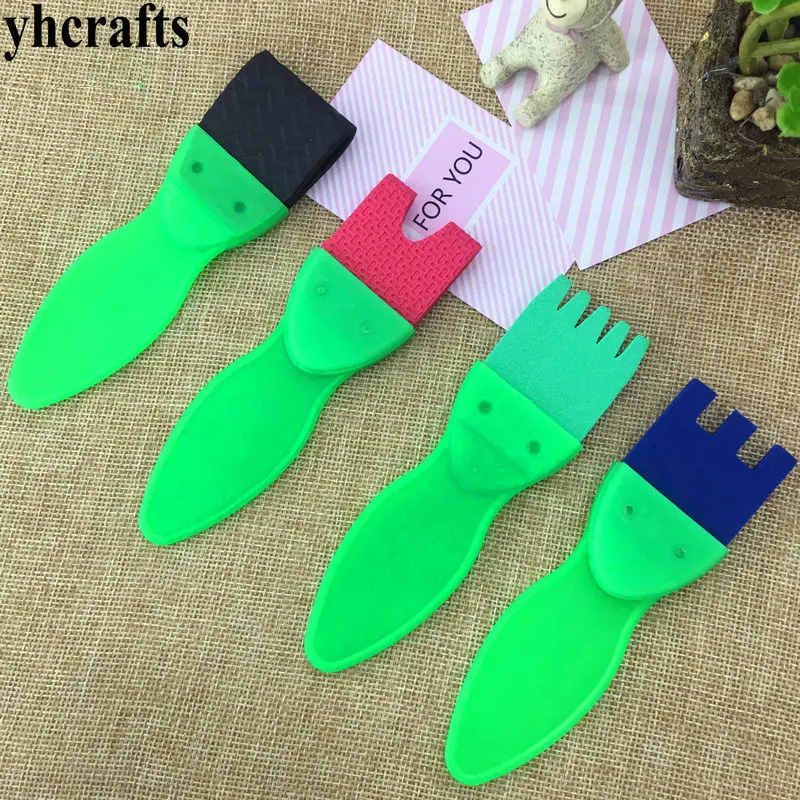 

4PCS/LOT/.4 design foam flat brush Scrawl brush Art stamp Early learning educational toys Kindergarten arts Children's Day gift
