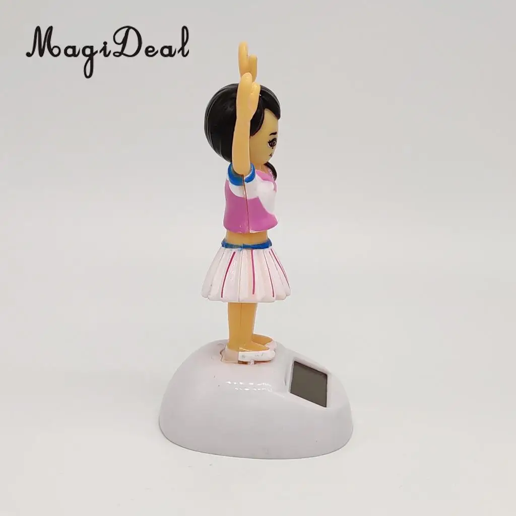 Cute Solar Powered Bobbling Toy Swinging Dancing Girl Home/Auto Car Ornament