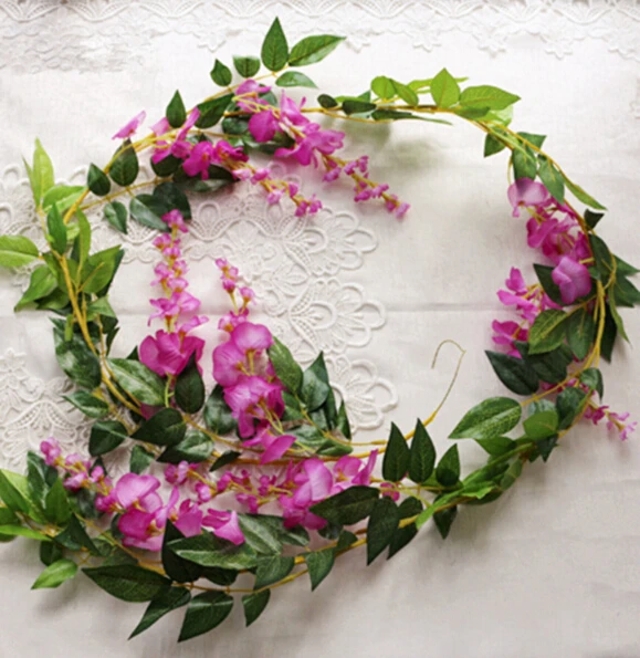 Искусственный цветок глицинии лозы 1 8 м длинное Моделирование искусственных