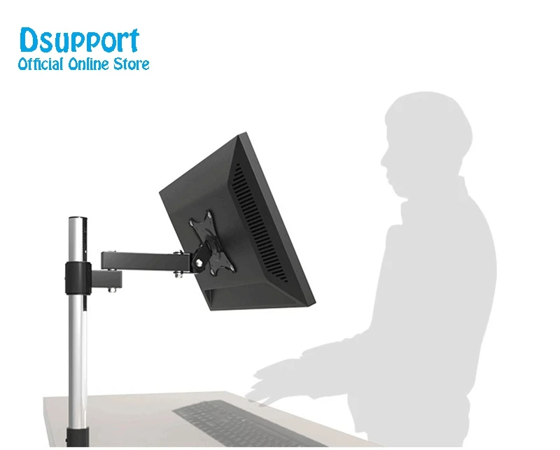 

13"-24" LCD Screen Desktop TV Mount Monitor Holder Stainless Steel Rotary Lifting Retractable Table Clamping Mount