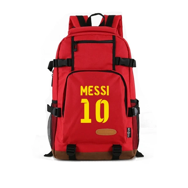 A red Bacelona Argentina Messi повседневный рюкзак для женщин и мужчин, Подростковая школьная сумка через плечо для путешествий, рюкзак для ноутбука - Цвет: A red