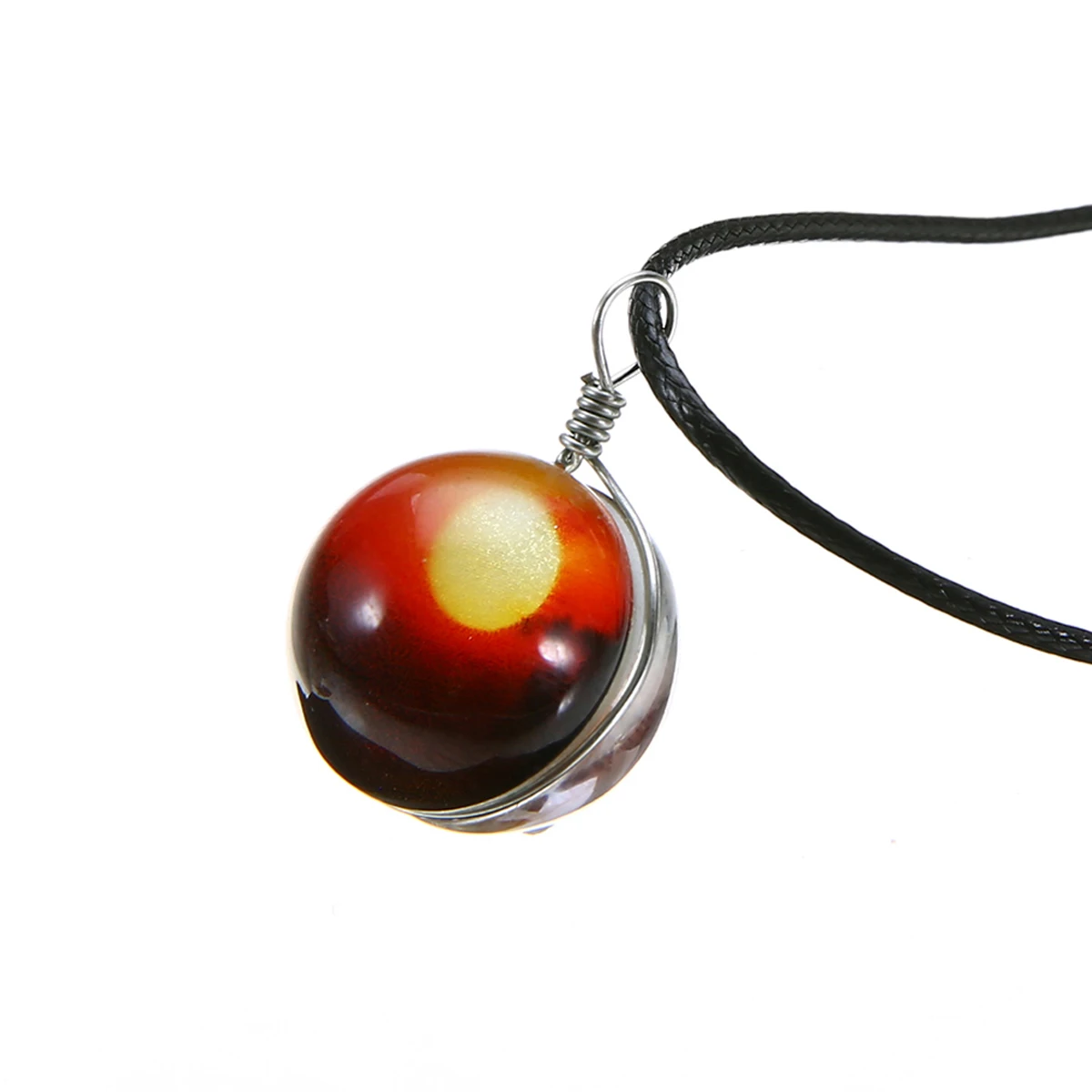 10Style Unisex Dreamy Glass Ball Necklace Shellhard Nebula Space Star Universe Galaxy Pattern Pendant Necklace Femme Jewelry