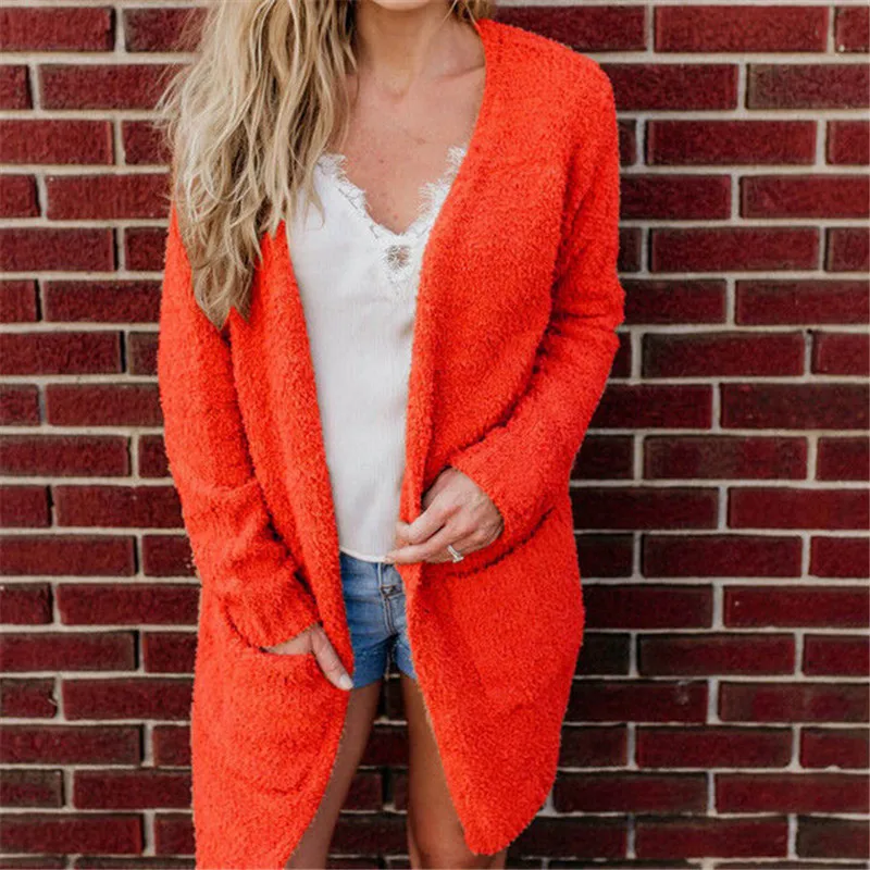 plus size orange cardigan sweater