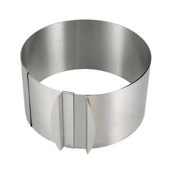

Newly Retractable Stainless Steel Circle Mousse Ring Mould Baking Tool Set Cake Mold Size Adjustable Bakeware VA88