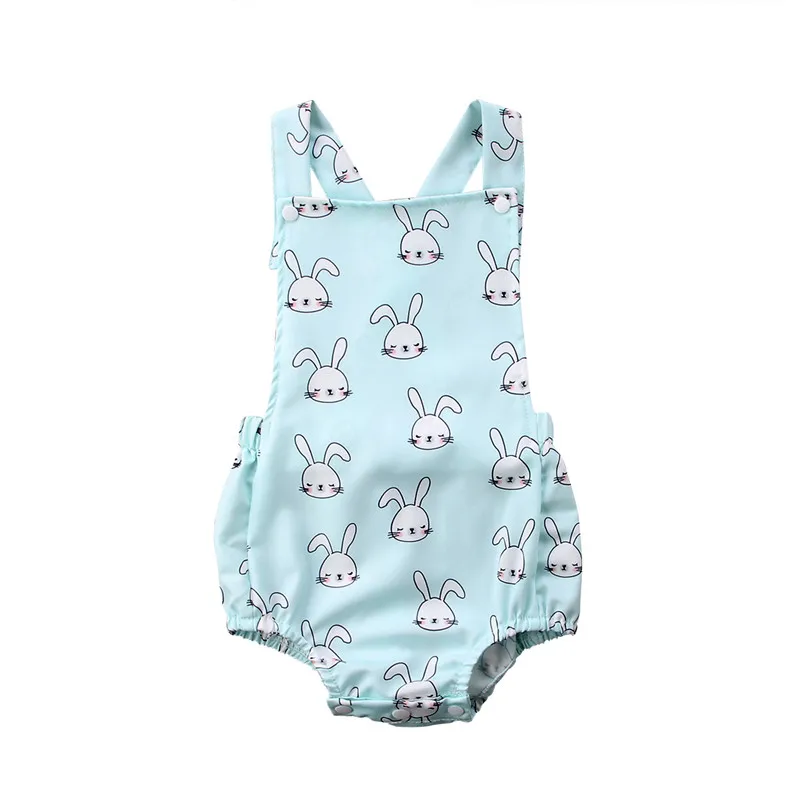 Toddler Infant Baby Boy Girls Bodysuits Cotton Bunny Bodysuit Summer
