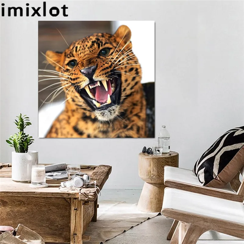 Imixlot животных картина маслом Тигр зверь сатиновая юбка-американка из плотной
