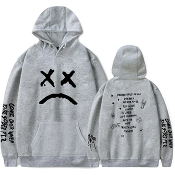 

Gray Print Hoodies lil peep Sweatshirts Women streetwear Hoodies Men Fashion Sweatshirts Hip Hop Harajuku K-pop lil peep Hoodies