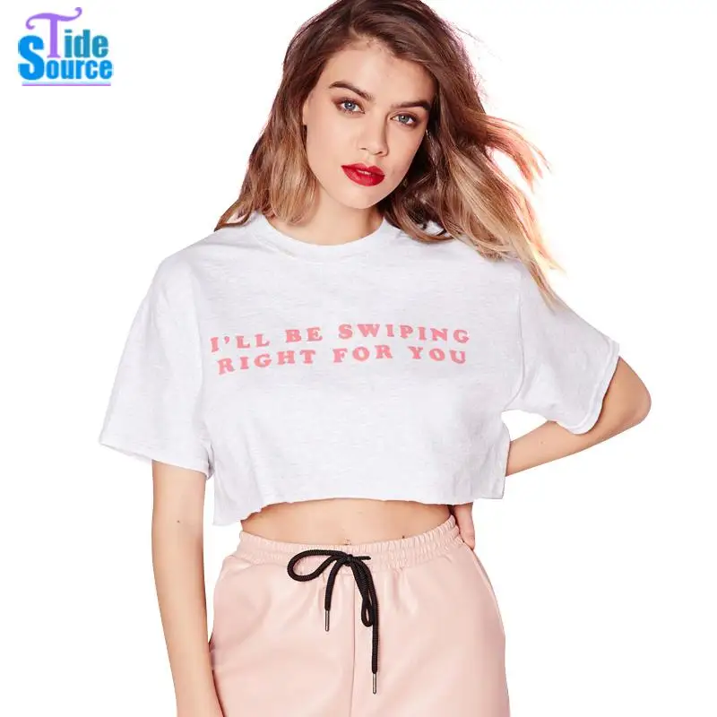 tops for valentines day tidesource 2017 attractive swiping right slogan print crop tops for valentines day tidesource 2017 attractive swiping right slogan print crop