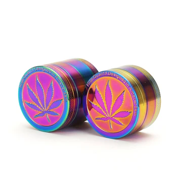 

Rainbow Herb Metal Grinder 40mm Chicha Tobacco Pipes Accessories Herb Grinders Smoke Cigarette Crusher with Pollen Catcher