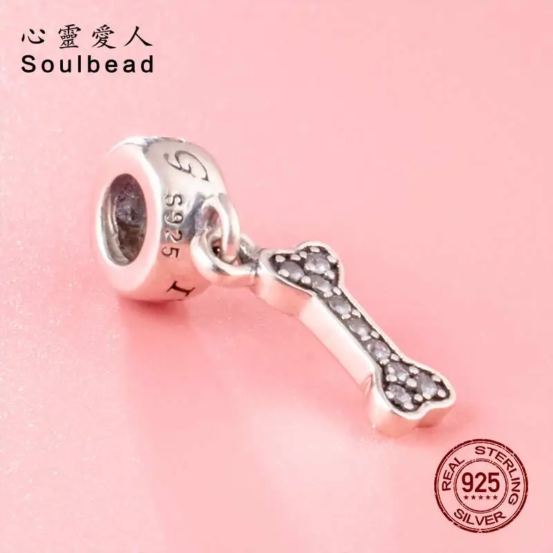 Soulbead Настоящее серебро 925 пробы ручной работы I Love My талисман в виде собачьей