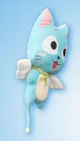 30-58cm Anime Fairy Tail Happy Plush Toy Kawaii Happy Blue Cat Stuffed Toys Doll Figure Toy For Kids Gifts Soft Toy For Girls