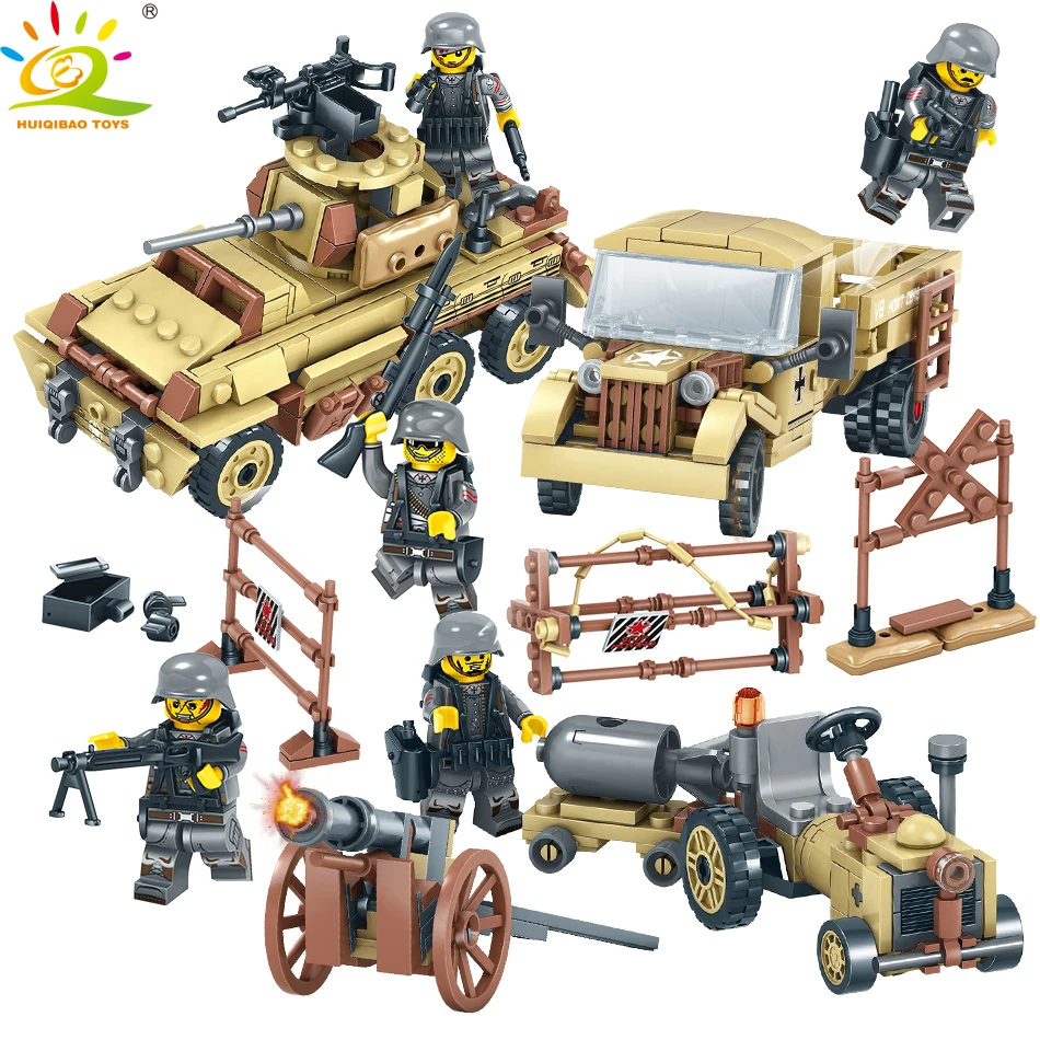 

4Style Military Vehicles Tank AirPlanes Building Blocks Car helicopter Army Trucks Soldiers Bricks Toys for Children