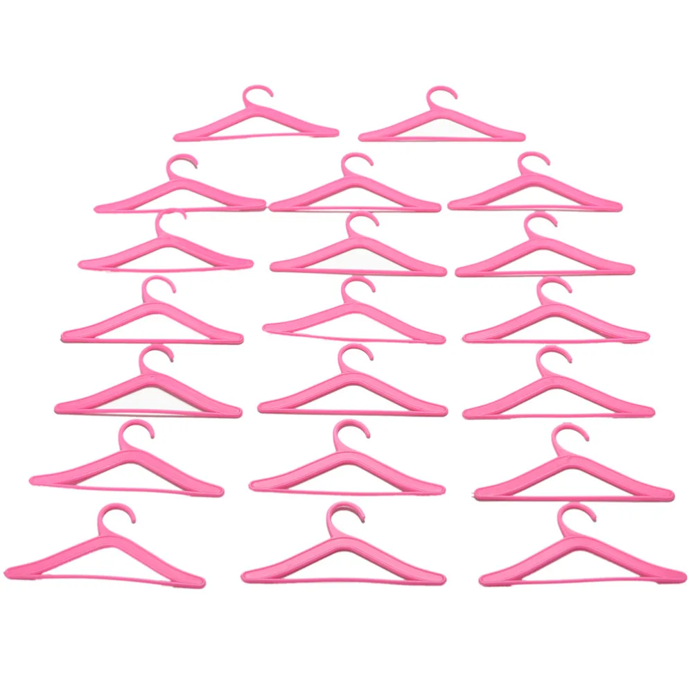 

20Pcs/lot Pink Hangers Dress Clothes Accessories For Doll