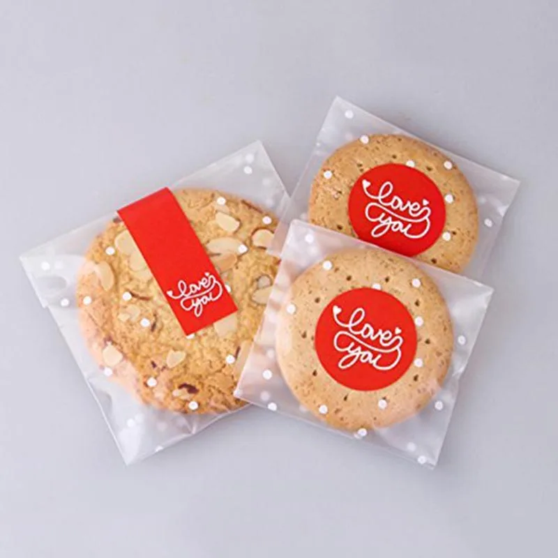 100 Pcs Candy bags Biscuit Cute Motif Pouch Candy Biscuit Chocolate