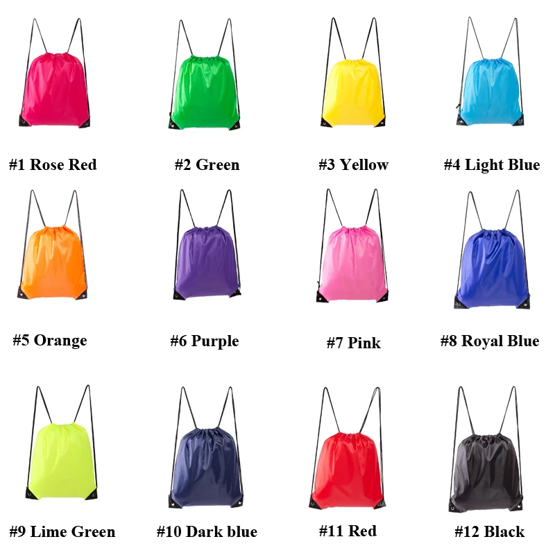 100pcs lot 35 40cm 210D polyester drawstring bags custom logo can be accepted free shipping