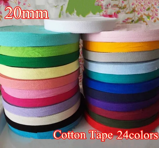 Фартук из твила с елочкой 23 цвета 20 мм x50yard|cotton webbing|sewing stripscotton herringbone webbing |