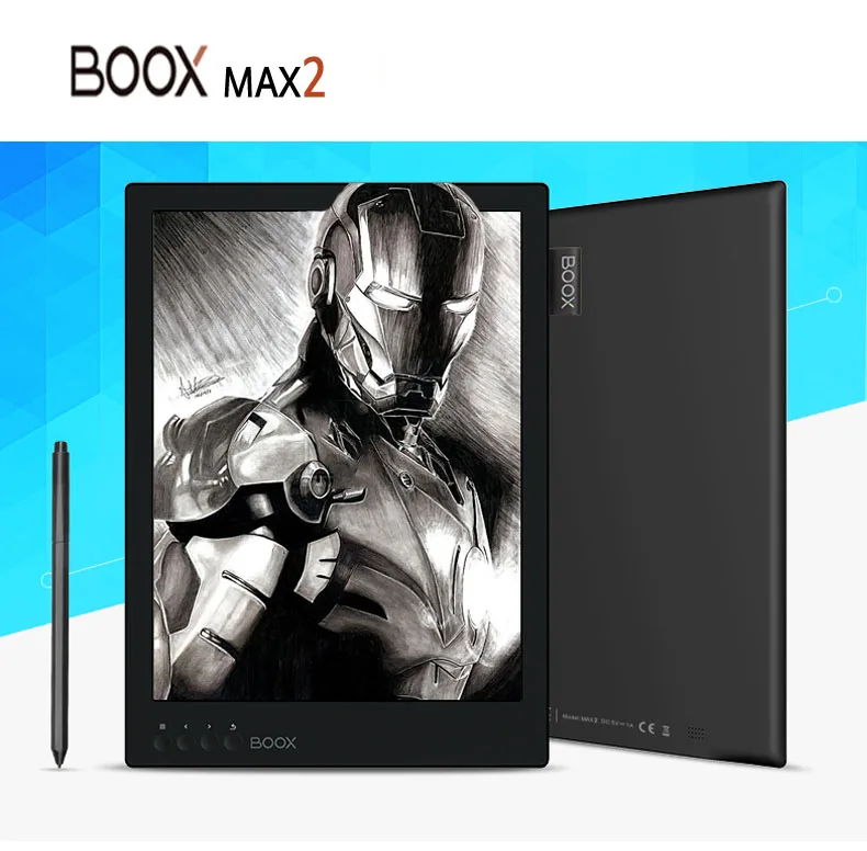 BOOX E book Reader Original ONYX Touch e-ink ebook Reader MAX2 2GB RAM 32G 13.3''wifi Bluetooth Android 6.0 e reader With Cover