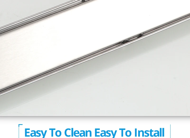 DCAN Stainless Steel Linear Channel Shower Floor Drain Gate 60cm 80cm 100cm 120cm SUS304 Deodorization Type Long Floor Drain (18)