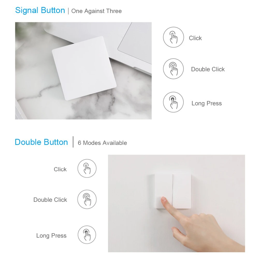 Aqara настенный выключатель Умный подсветка дверного звонка управление Настенные переключатели Wi Fi 2,4 ГГц беспроводной Дистанционное