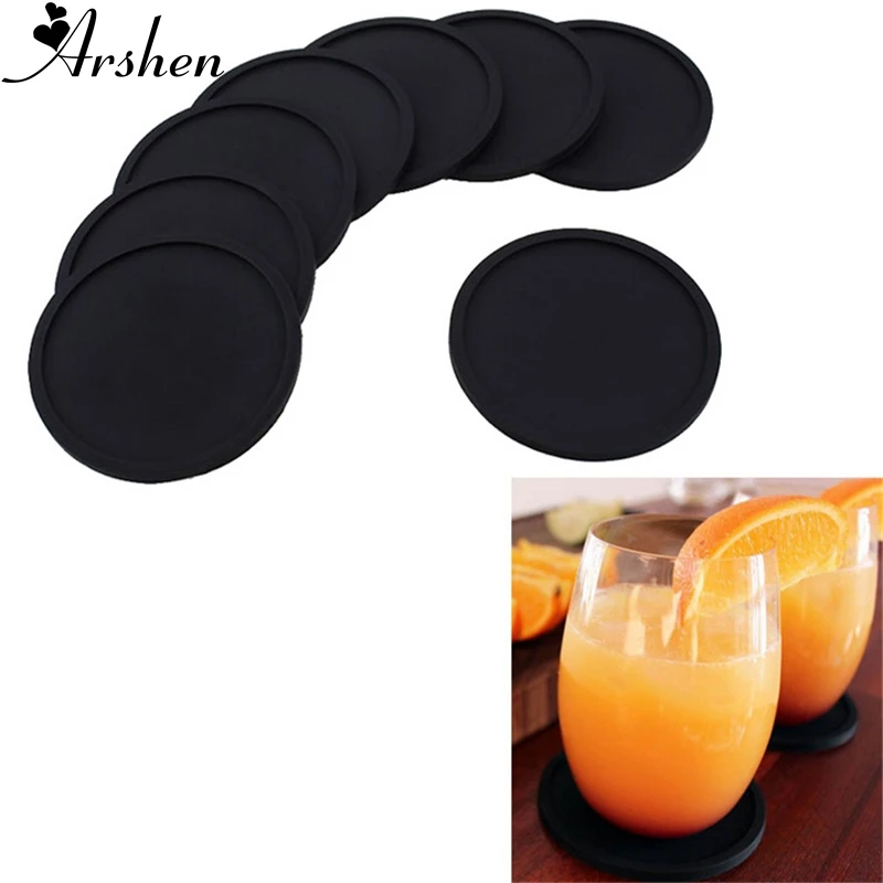

Arshen Silicone Round Cup Mat Kung Fu Tea Trays Heat Insulation Non-slip Table Placemats Coaster Coffee Cups Drinks Pad