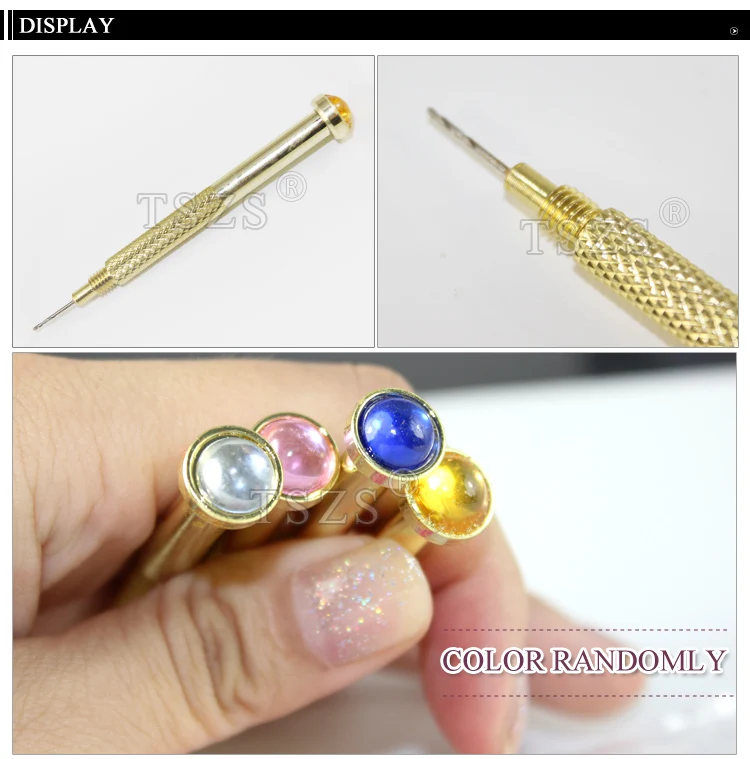 

2pcs/lot Gold Hand Dangle Piercing Drill Nail Art UV Gel Acrylic Tips Pierce DIY Tool
