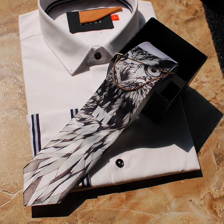 Мода Сова рыцарь галстук одеваются Повседневный подарок жениха Свадебная вечеринка парадный галстук