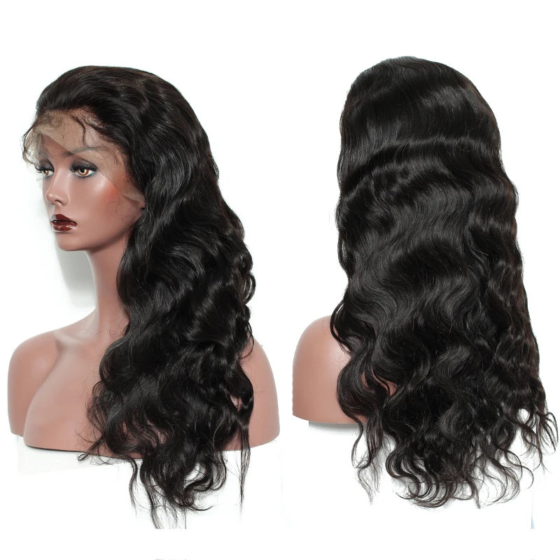 13X6 парики из натуральных волос на кружеве для женщин, черный цвет, 250 плотность, волнистые парики для тела, парик бразильский на сшивке, предварительно сорванные Prosa Remy