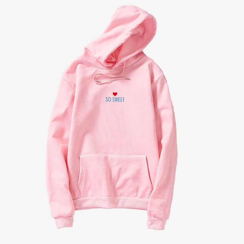 Sweatshirts Women Men SO SWEET Heart Print Jumper Fleece Hoodies Pullovers Casual Long Sleeve Streetwear Harajuku Kawaii Clothes (3)