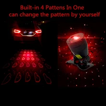 New Favourite Product Car Styling Anti Collision Rearend Car Laser Tail Car Led Fog Light Convertible Patterns car Warning Light