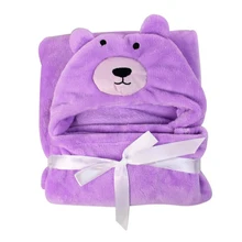 Высококачественное одеяло с капюшоном для новорожденных, плащ с изображением животных, милые мягкие полотенца-покрывала