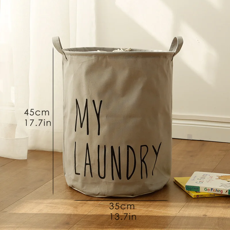 بوتنج المحمولة سلة الغسيل لعبة حقيبة التخزين كبير مربع القطن الكتان غسل الملابس سلة بلدي الغسيل