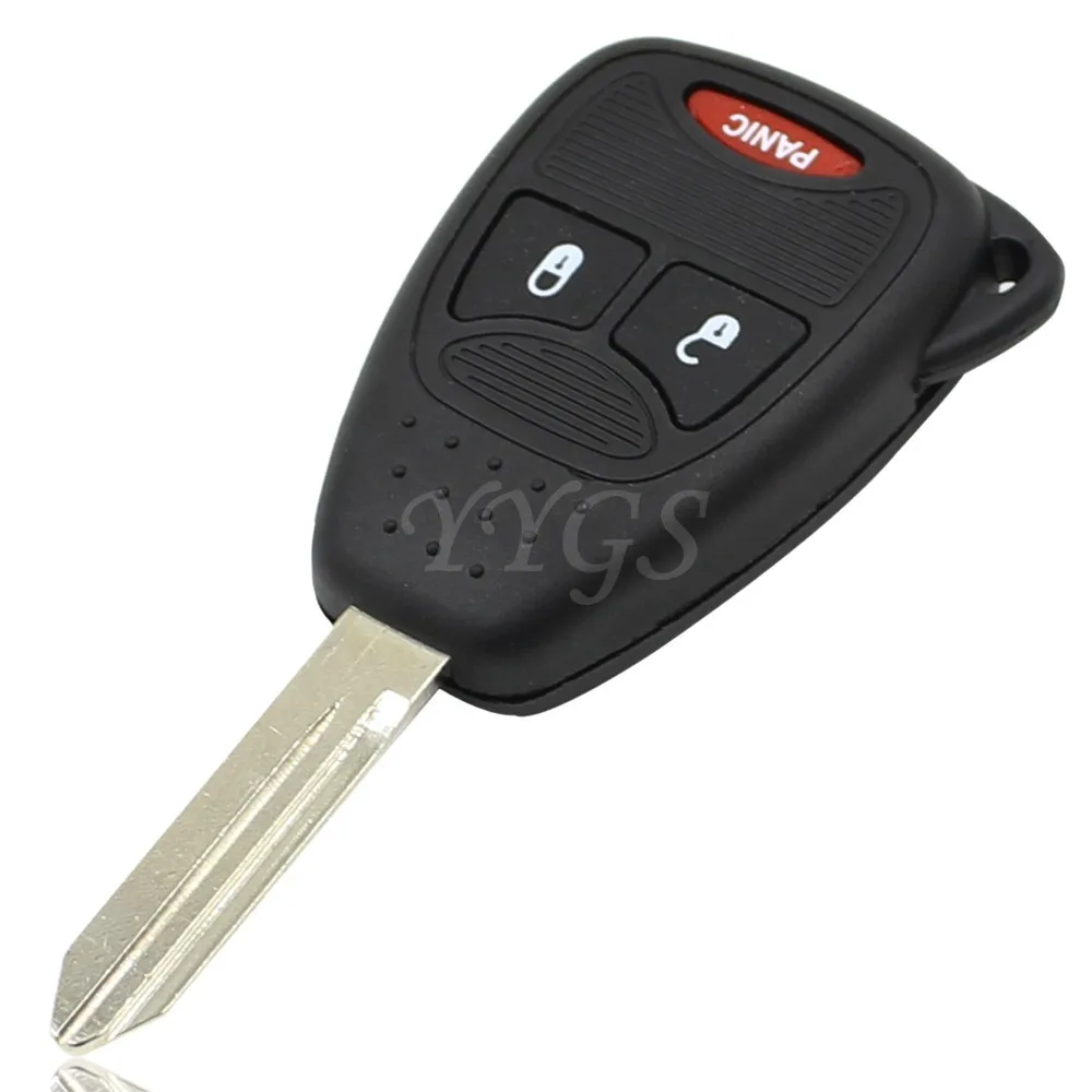 2 + 1Panic 3 Buttons Remote Key Shell Fob Car Case For Dodge Ram