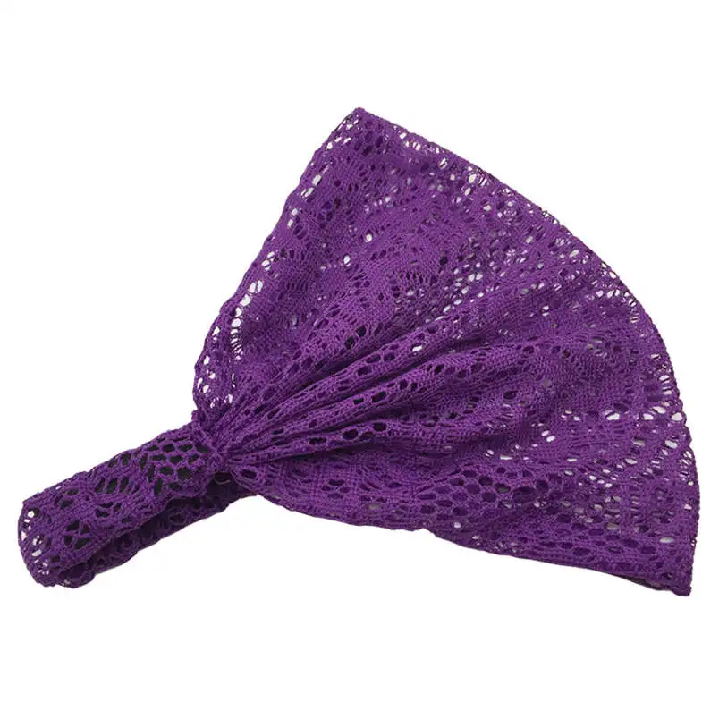 2018 New Women Yoga Lace Hollow Head Wrap Wide Headband Flower Hairband Hair Band Accessories Wholesale And Wholesale  #K29 (15)