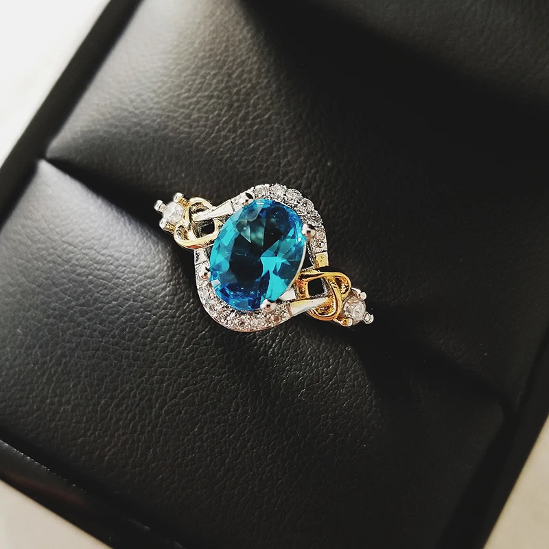 

2019 new gold silver color oval 925 Sterling Silver engagement ring for women lady anniversary gift jewelry wholesale R5057