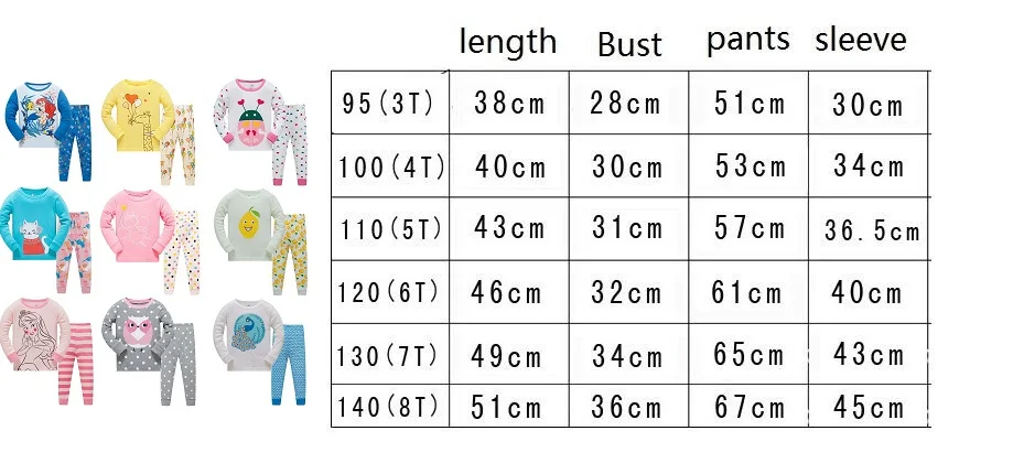 Conjunto de Pijamas do Bebê Conjuntos de Pijamas Roupa de Dormir do Miúdo Crianças Meninas Animal Algodão 2 High Quality Mamãe e Bebê