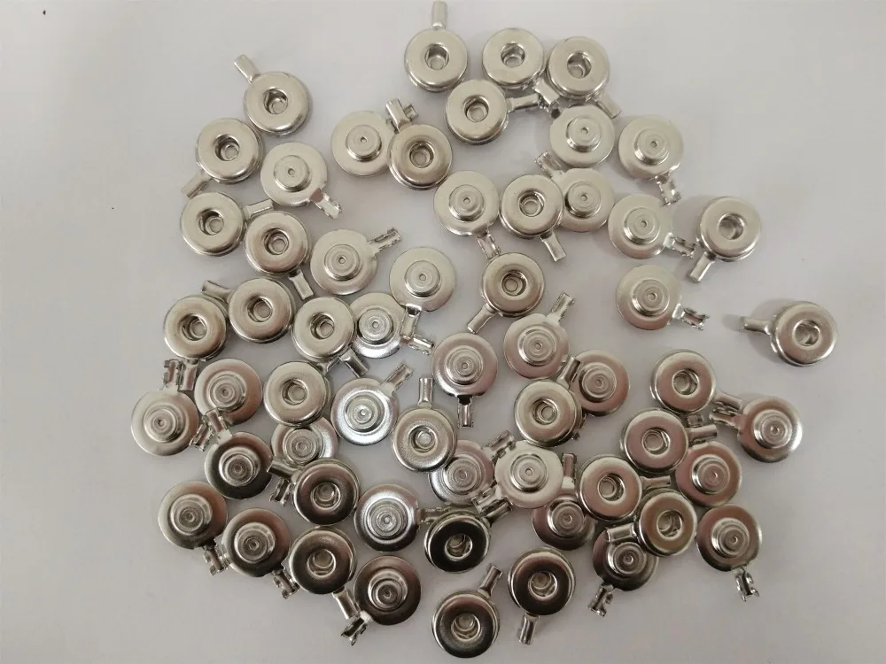 

100pcs/lot Crimped 4.0 ECG Snap Terminal , ecg button,Physiotherapy ECG Machine parts wire,nickel plated