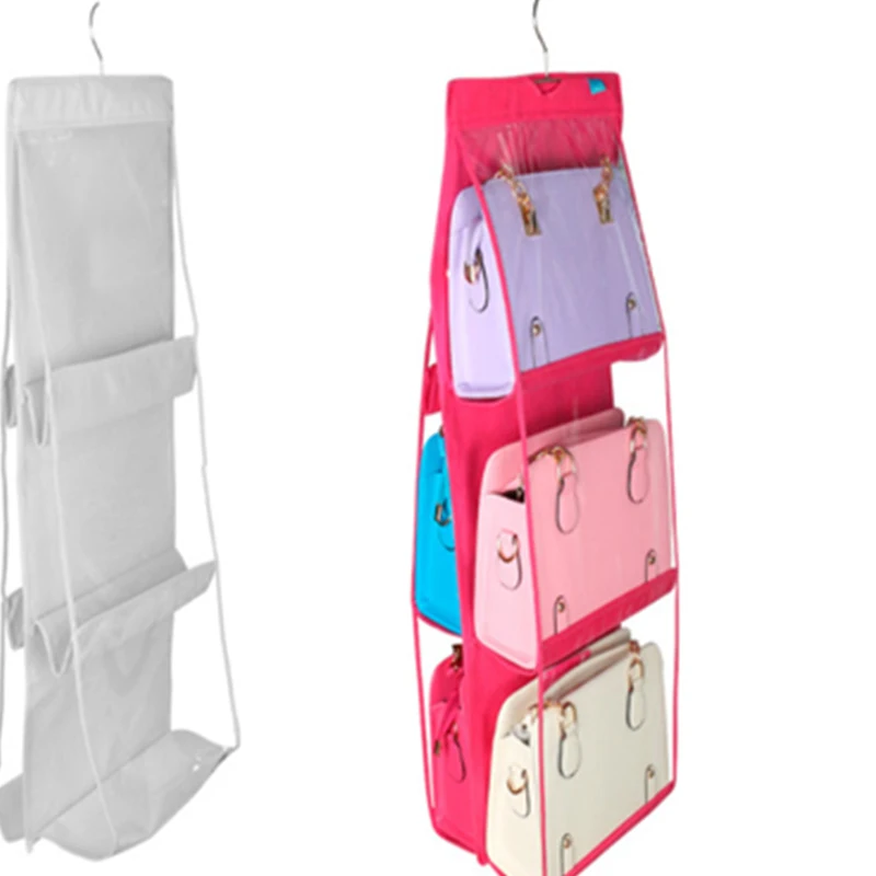 

7 Pocket Hanging Organizer for Bag Collect Wardrobe Closet Dustproof Storage Bag Door Wall Sundry Shoe Bag with hook up July 15