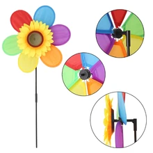 Ветряная мельница детские игрушки Подсолнух газон двор садовые украшения красочные открытый Спиннер