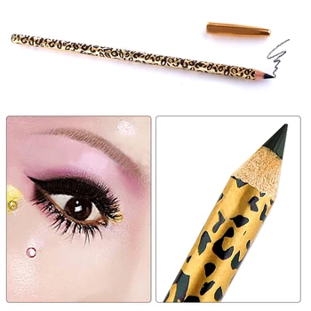 

new 1Pc Brand New Waterproof Leopard Eyeliner Pencil Eyebrow Liquid Pen Cosmestic Tools Makeup Gel Accessories Black Color #