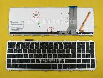 

New SP Spanish Teclado Keyboard For HP ENVY 15-J 17-J 720244-071 Laptop KEYBOARD BACKLIT Silver Frame Black