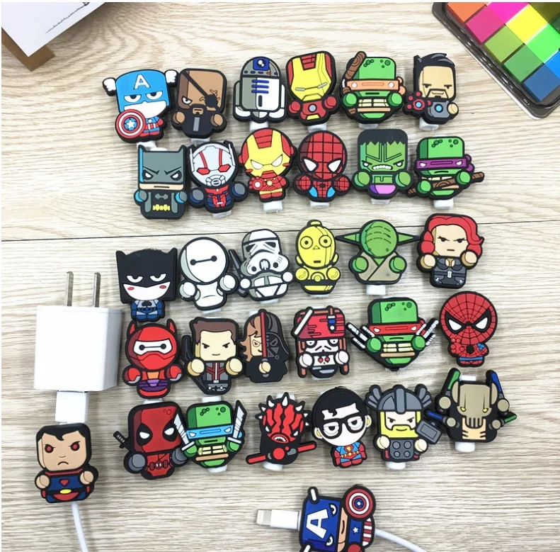 

Cartoon USB Cable Protector Management Data Line Organizer Clip Protetor De Cabo Cable Winder For iPhone Samsung Huawei